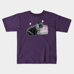 Alfredo-Cat Persian cat lovers books pink Kids T-Shirt